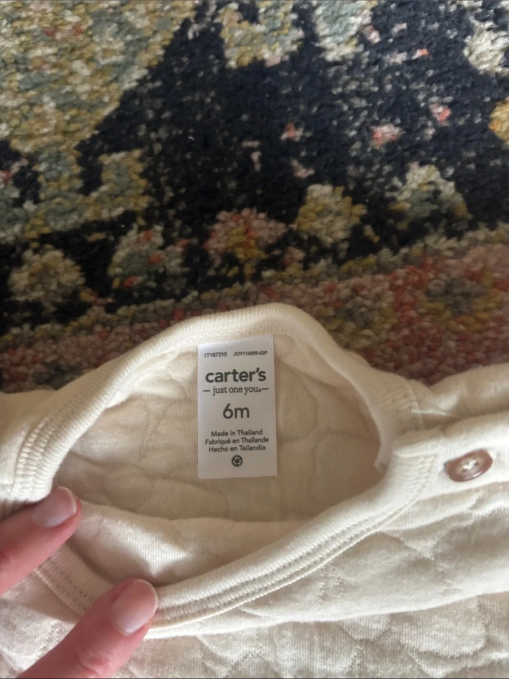 Carter's Just One You Baby Girl's Quilted Floral Top & Ribbed Leggings Set 6M